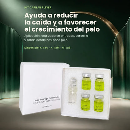 Kit Capilar Pleyer para el cuidado de entradas, coronilla y zonas donde hay poco pelo