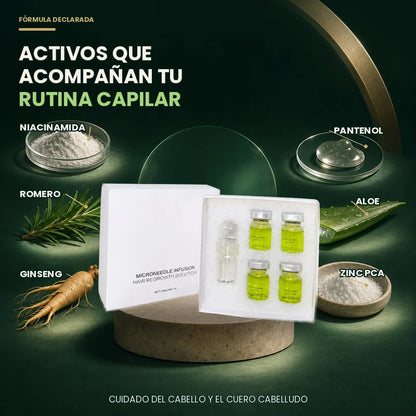 Activos declarados del Kit Capilar Pleyer: niacinamida, romero, ginseng, pantenol, aloe y Zinc PCA